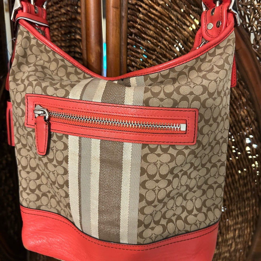 Coach Red and Brown Women's Bag